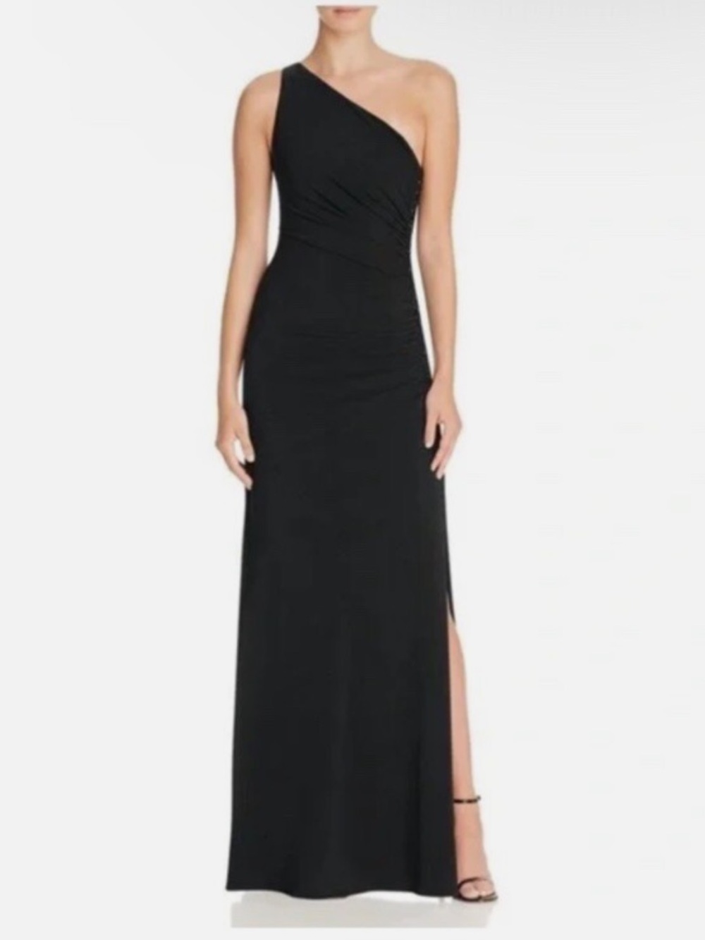 Laundry by Shelli Segal One-Shoulder Gown with Beaded Side